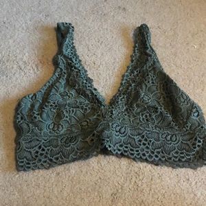 Olive green aerie bralette